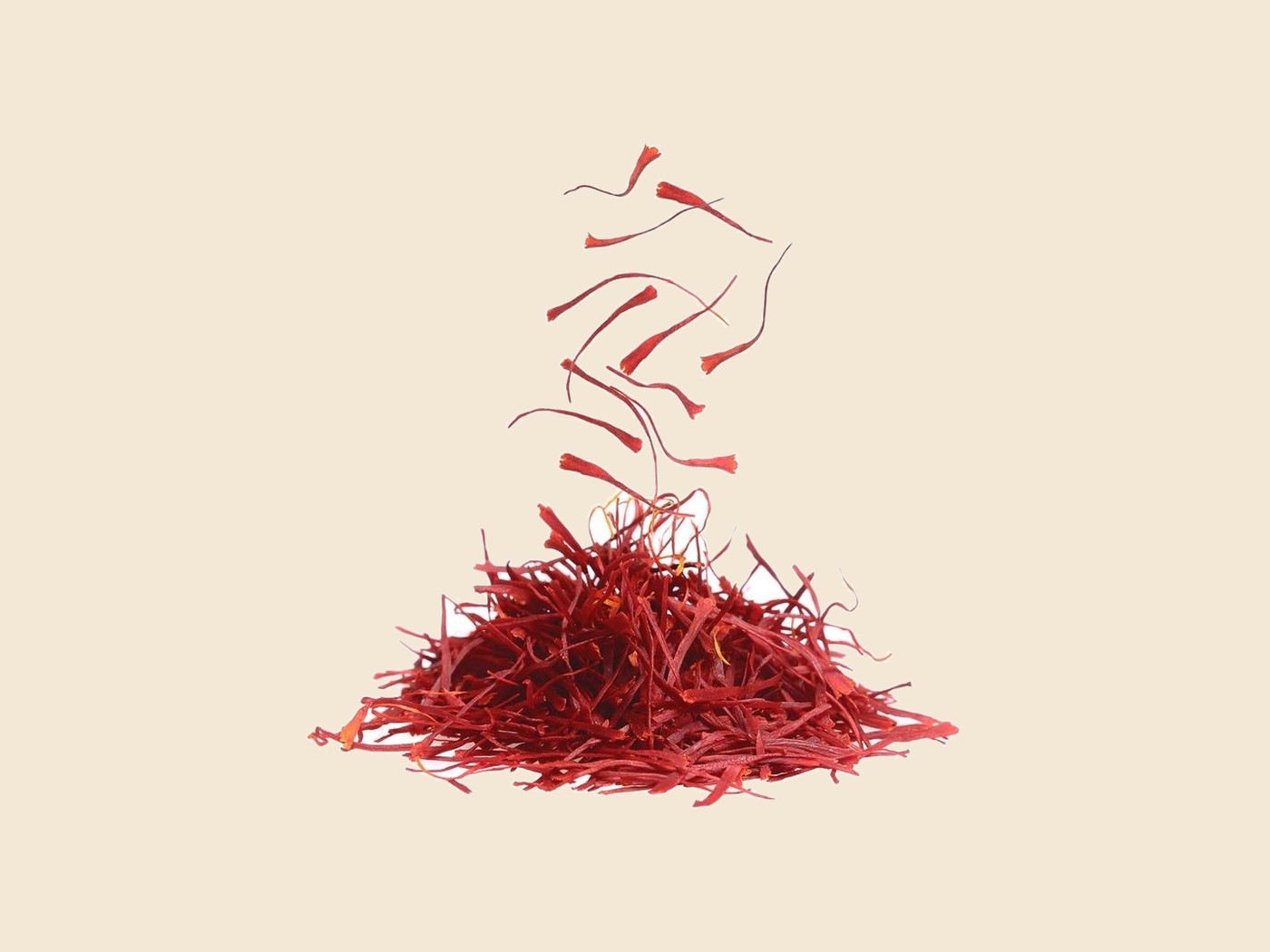 Kashmir Mongra saffron threads spilling from a jar